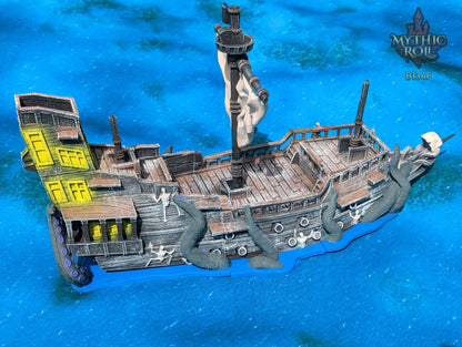 Ghost Pirate Ship 3D Printed Dice Tower