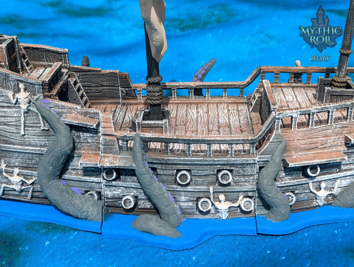 Ghost Pirate Ship 3D Printed Dice Tower