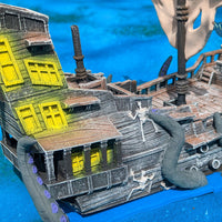Ghost Pirate Ship 3D Printed Dice Tower