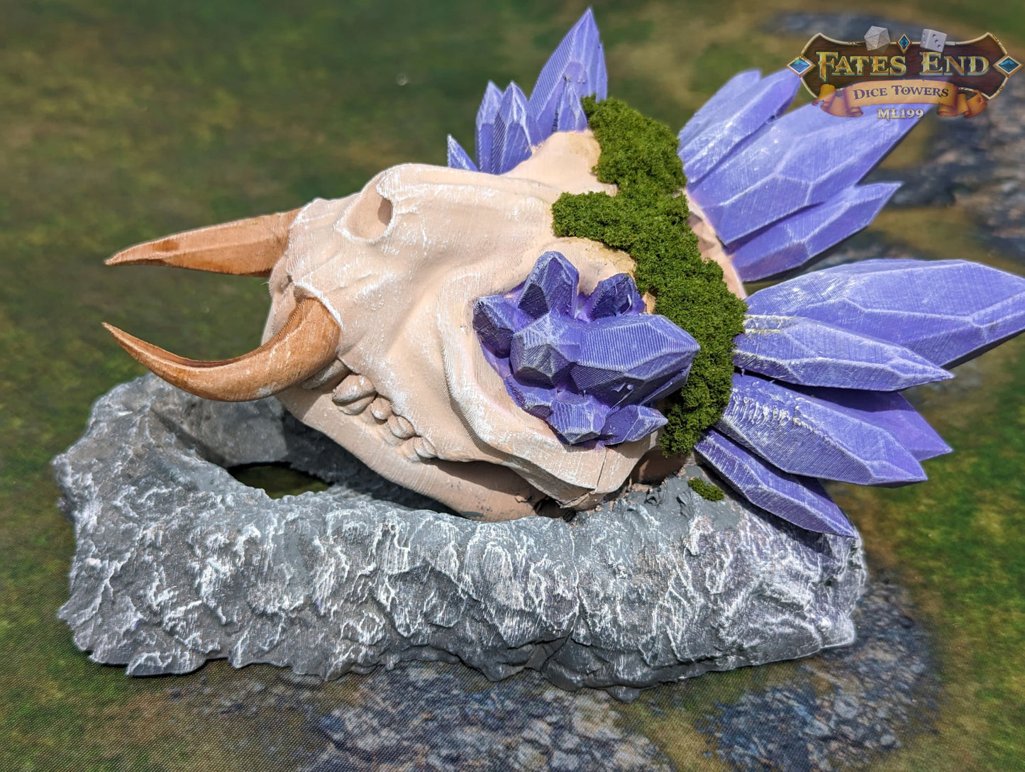 Warlock's Skull Demon Slayer 3D Printed Dice Tower
