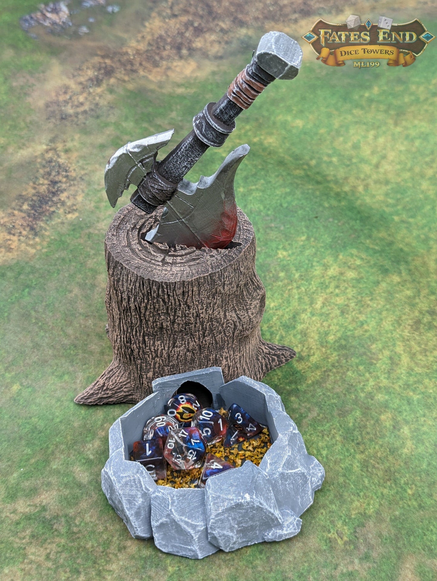 Barbarian Axe 3D Printed Dice Tower