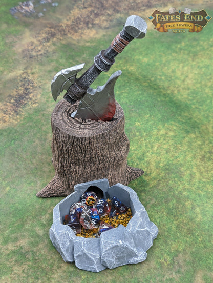 Barbarian Axe 3D Printed Dice Tower