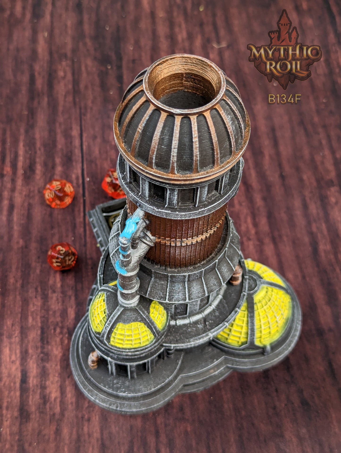 Steampunk 3D Printed Dice Tower