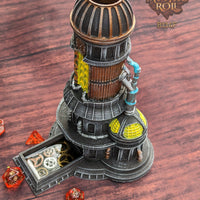 Steampunk 3D Printed Dice Tower