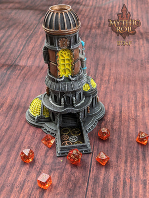 Steampunk 3D Printed Dice Tower