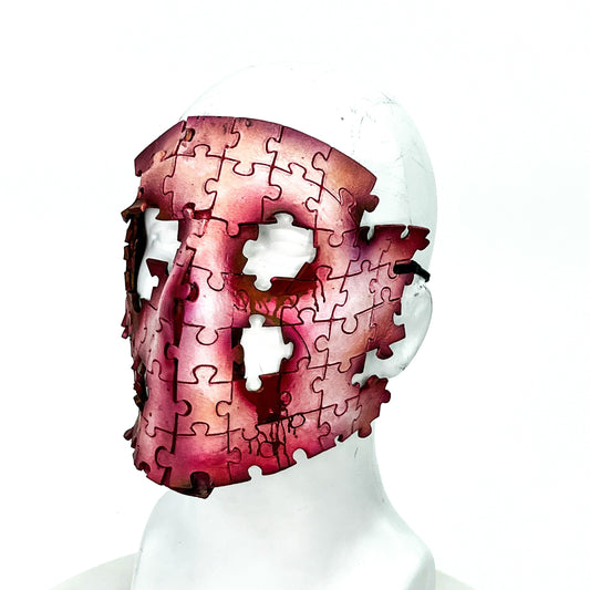 Flesh Puzzle Handmade Genuine Leather Mask