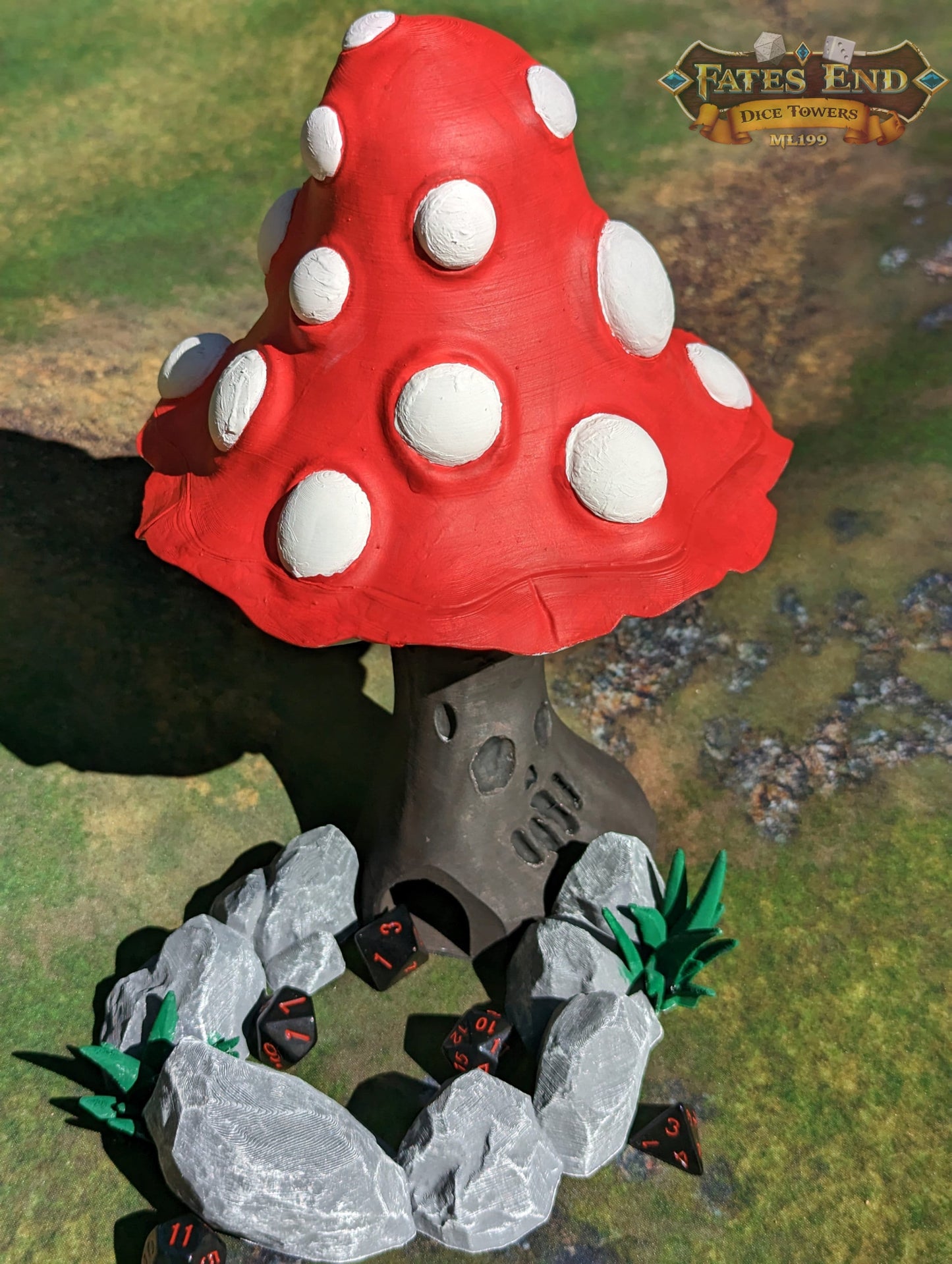 Mushroom Dice Tower - 3D Printed Fantasy RPG Accessory
