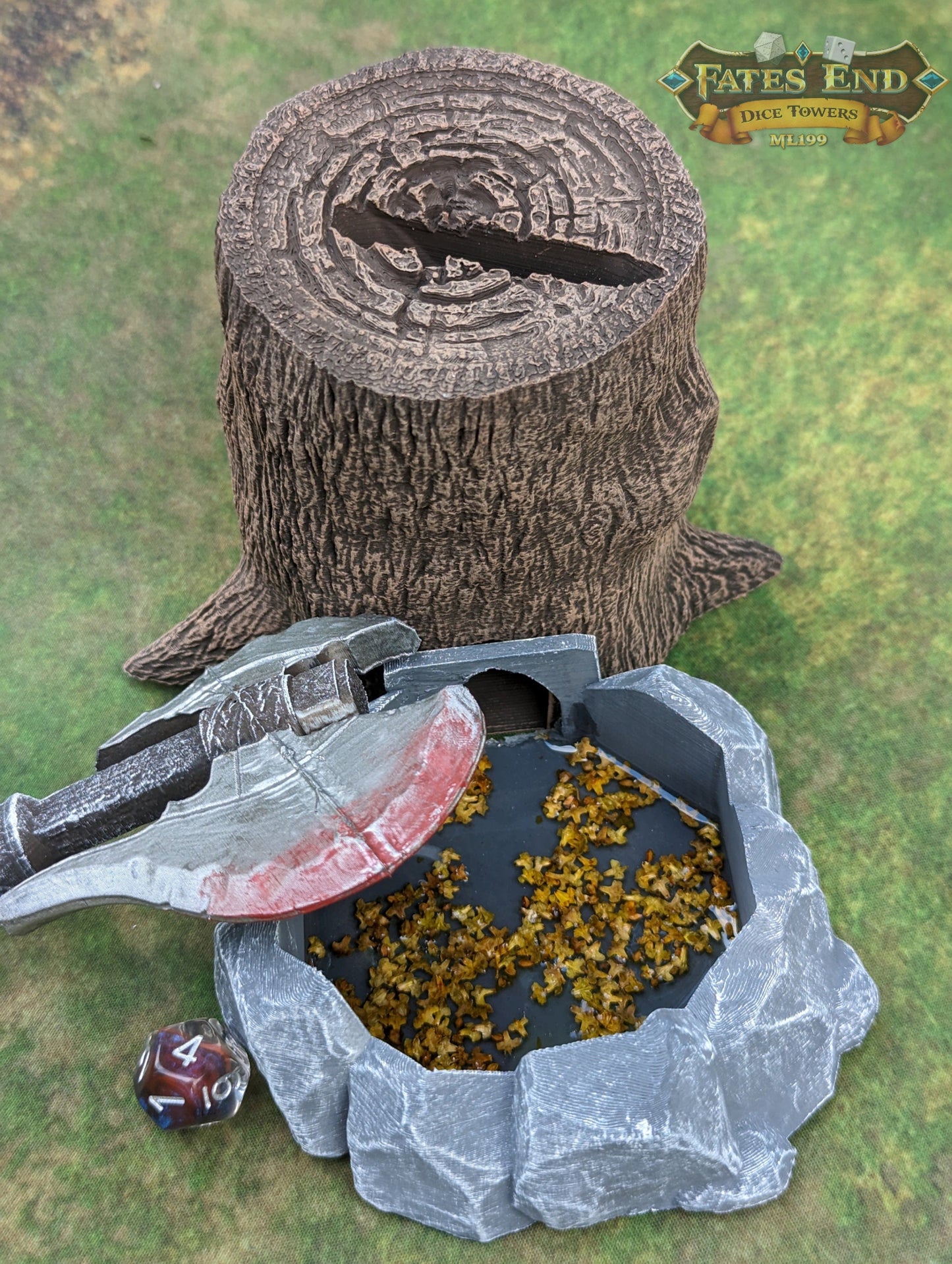 Barbarian Axe 3D Printed RPG Dice Tower - Fate's End Collection
