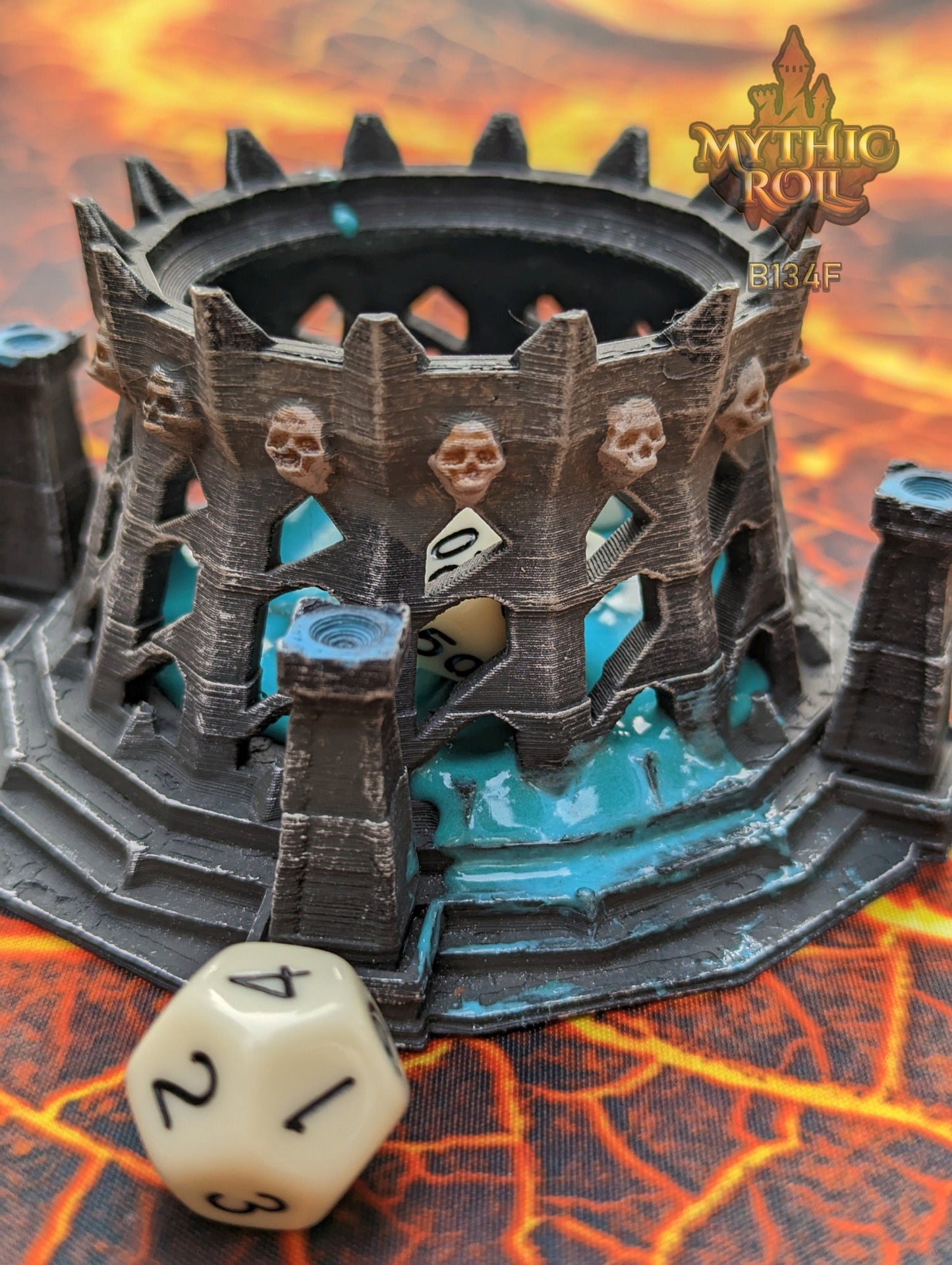 Necromancer's Mausoleum 3D Printed Dice Jail