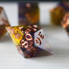 Purple And Gold Handmade Resin Dice Set
