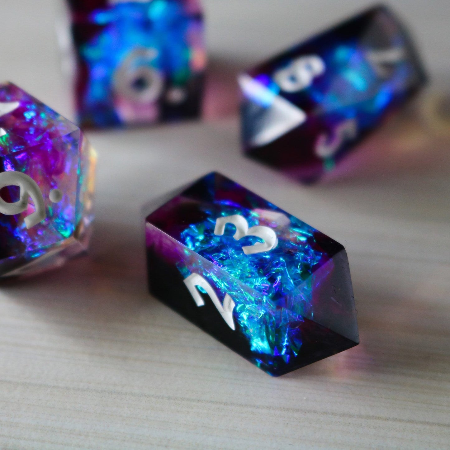 Lightning Handmade Resin Dice Set
