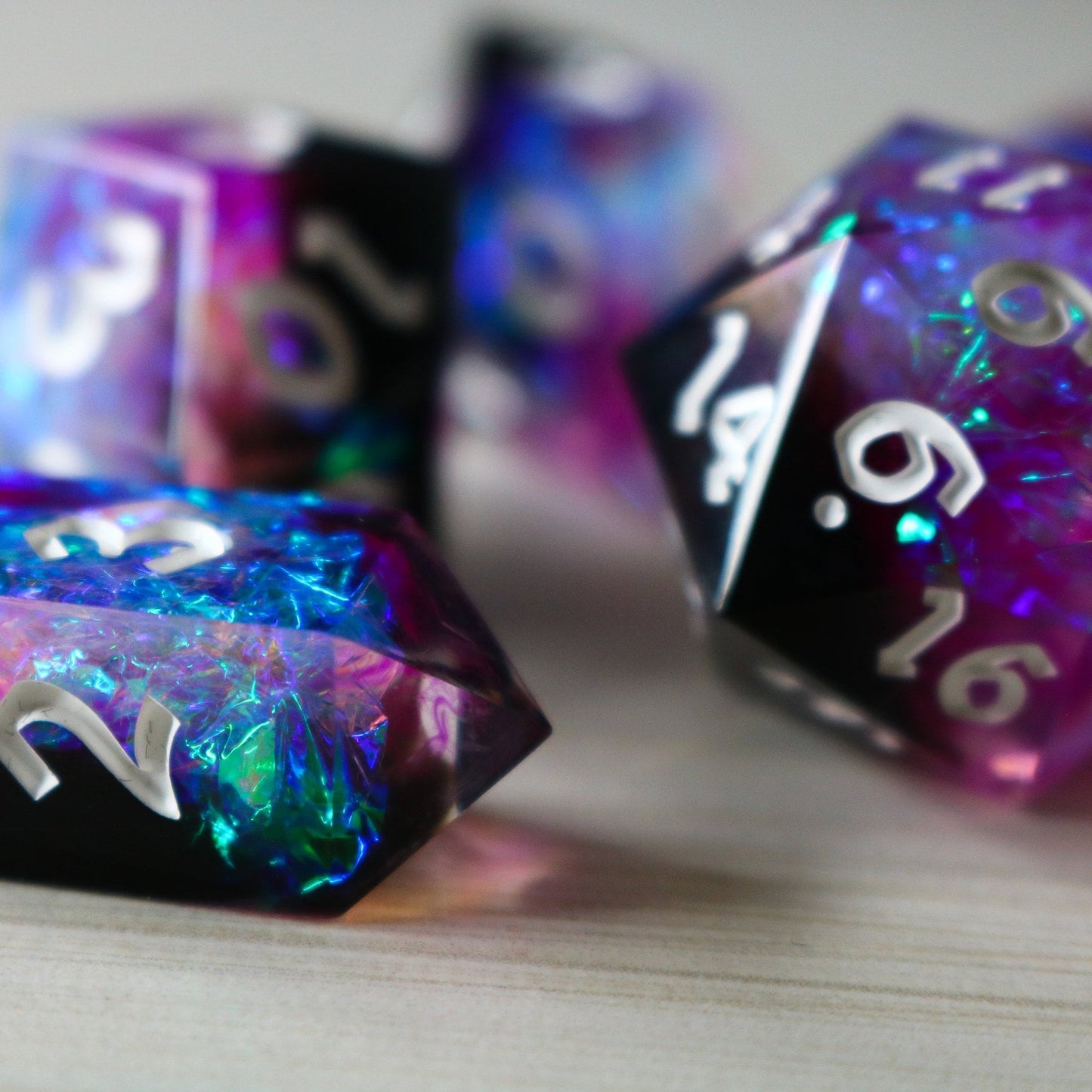 Lightning Handmade Resin Dice Set