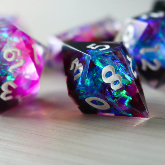 Lightning Handmade Resin Dice Set