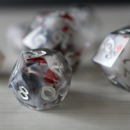 Smoke And Blood Handmade Resin Dice Set