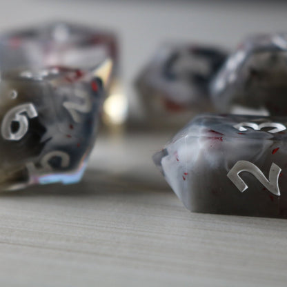 Smoke And Blood Handmade Resin Dice Set