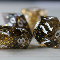 Gold Handmade Resin Dice Set