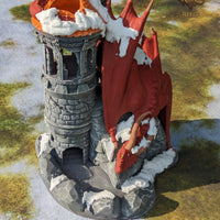 Watchtower Dragon 3D Printed Dice Tower