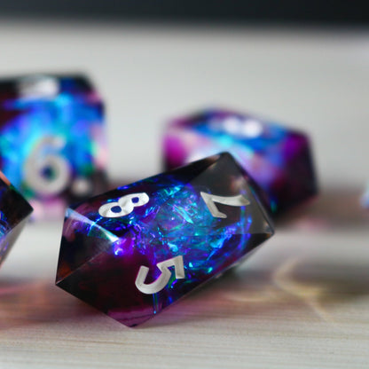 Lightning Handmade Resin Dice Set