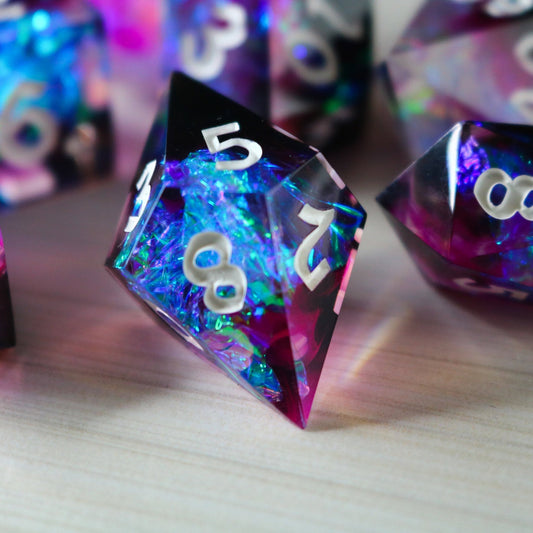 Lightning Handmade Resin Dice Set