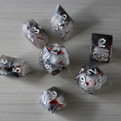 Smoke And Blood Handmade Resin Dice Set