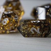 Gold Handmade Resin Dice Set