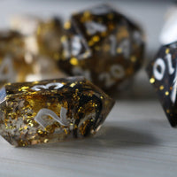 Gold Handmade Resin Dice Set