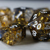 Gold Handmade Resin Dice Set