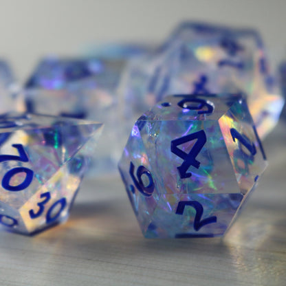 Purple Energy Handmade Resin Dice Set
