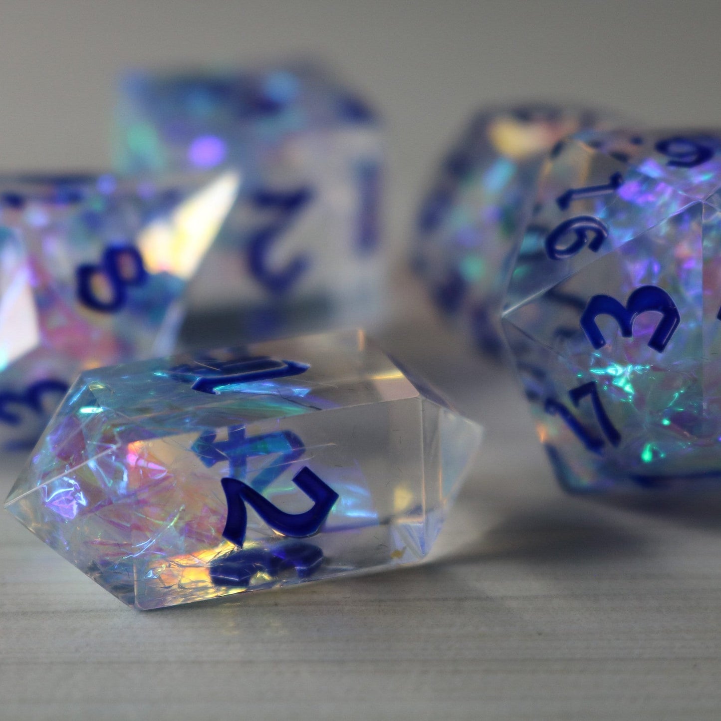Purple Energy Handmade Resin Dice Set