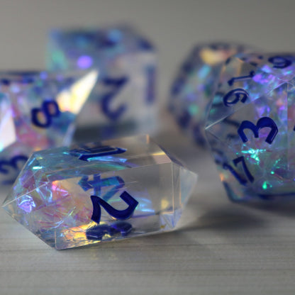 Purple Energy Handmade Resin Dice Set