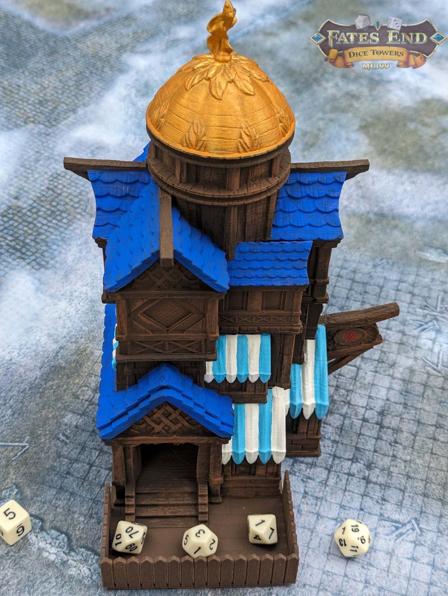 Catfolk-Tabaxi 3D Printed Dice Tower - Fate's End Collection