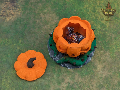 Pumpkin Jack O' Lantern 3D Printed Dice Jail