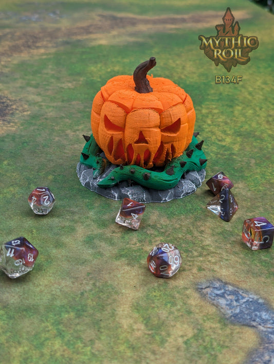 Pumpkin Jack O' Lantern 3D Printed Dice Jail