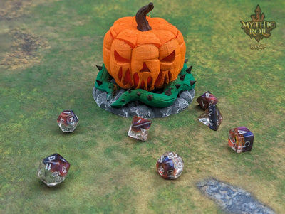 Pumpkin Jack O' Lantern 3D Printed Dice Jail