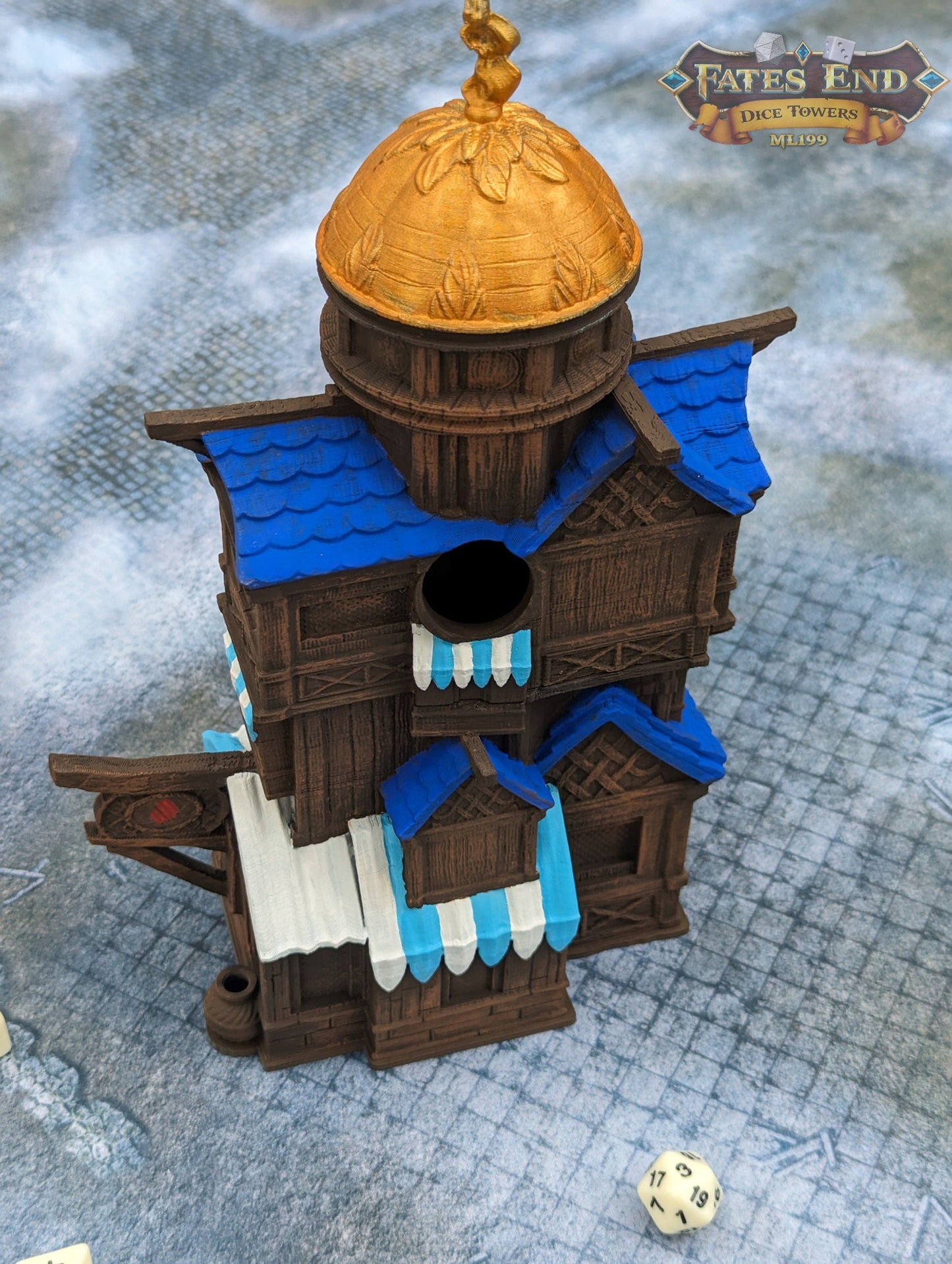 Catfolk-Tabaxi 3D Printed Dice Tower - Fate's End Collection