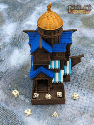 Catfolk-Tabaxi 3D Printed Dice Tower - Fate's End Collection