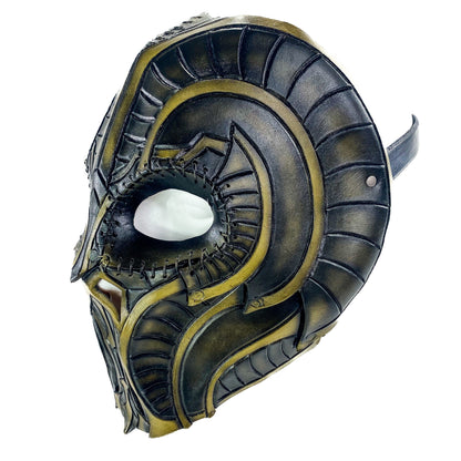 Handmade Genuine Leather Mask in Natural Colors
