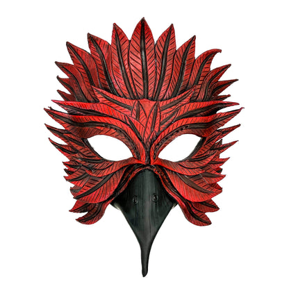 Red Bird Handmade Genuine Leather Mask