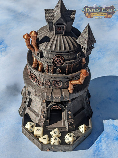 Artificer Theme Steampunk 3D Printed Dice Tower