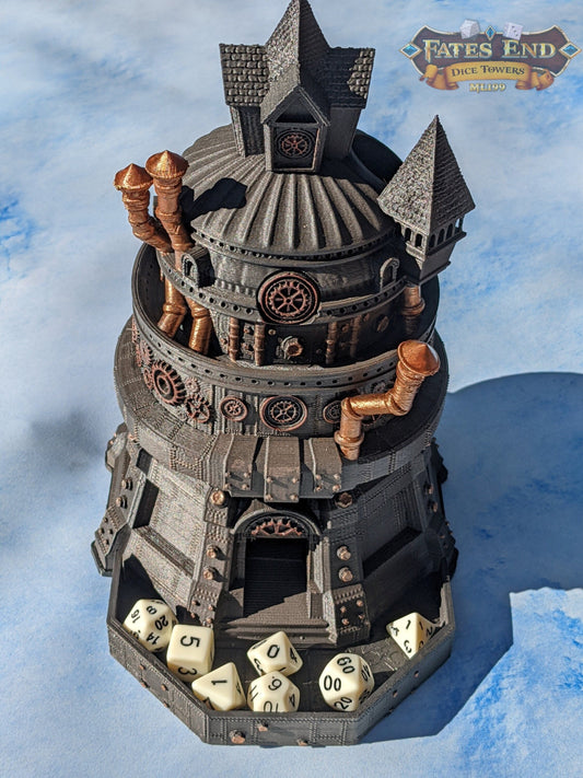 Artificer Theme Steampunk 3D Printed Dice Tower