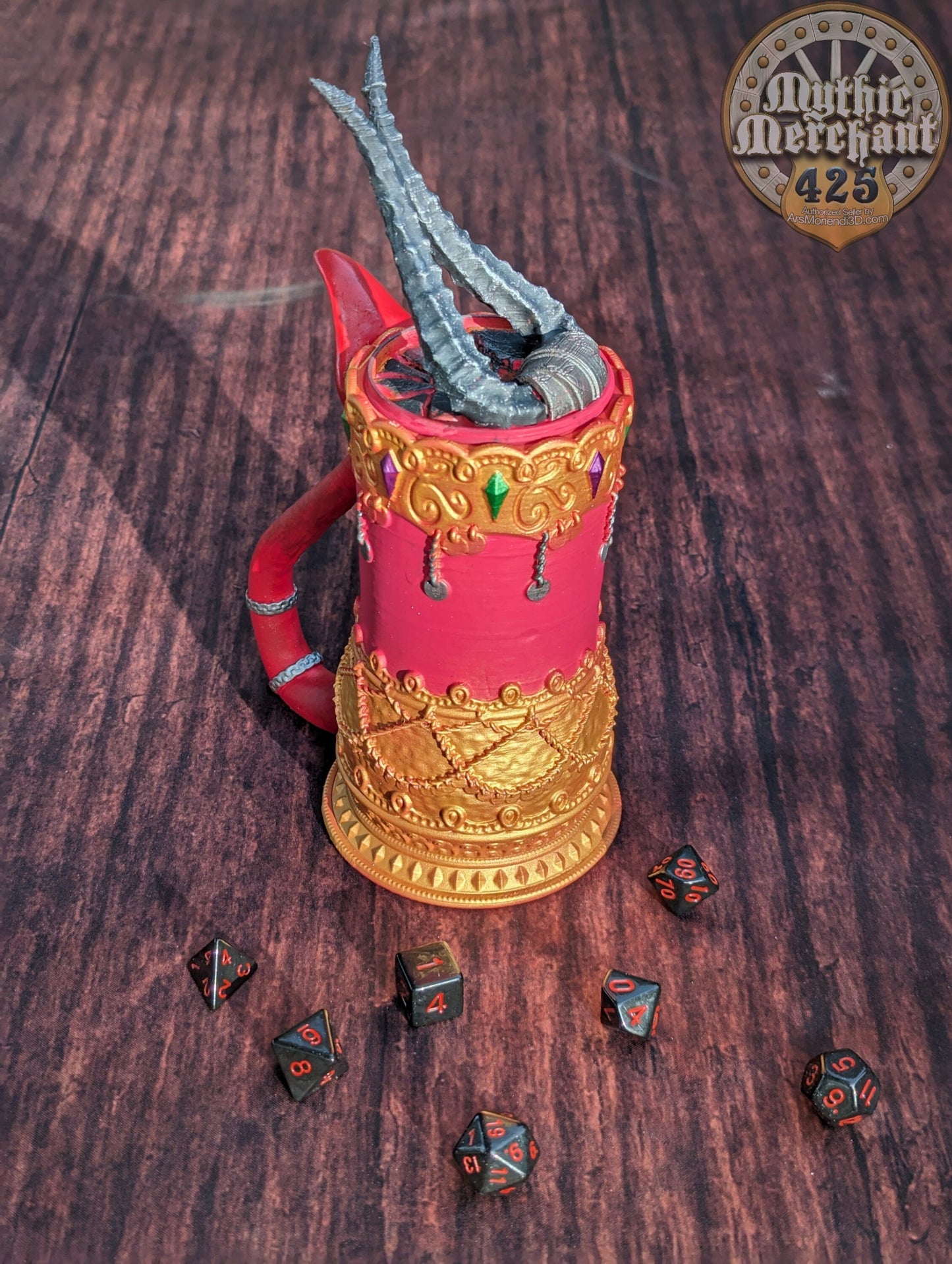 Demon-Blooded Tiefling 3D Printed Mythic Mug Stein