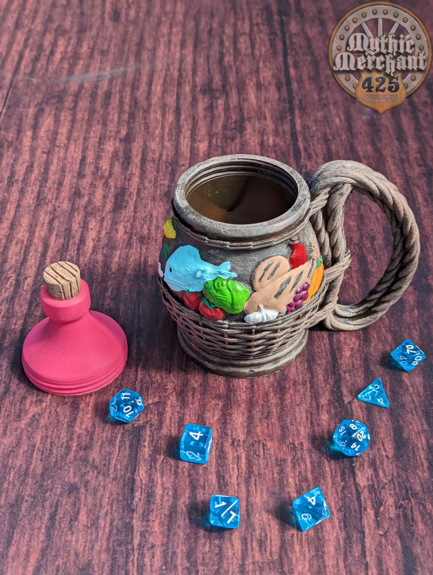 Halfling - Hobbit Hole 3D Printed Mythic Mug Dice Vault & Can Holder