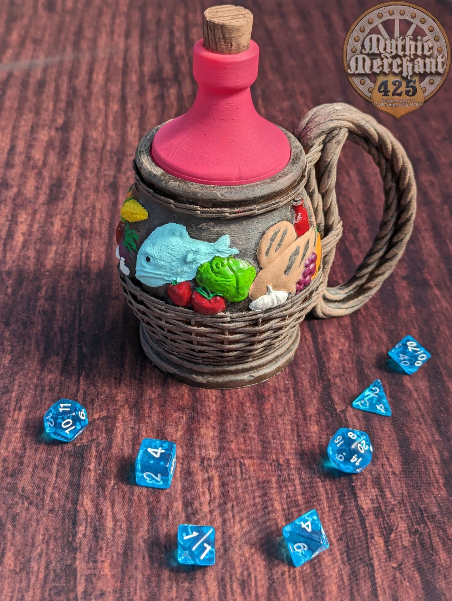 Halfling - Hobbit Hole 3D Printed Mythic Mug Dice Vault & Can Holder