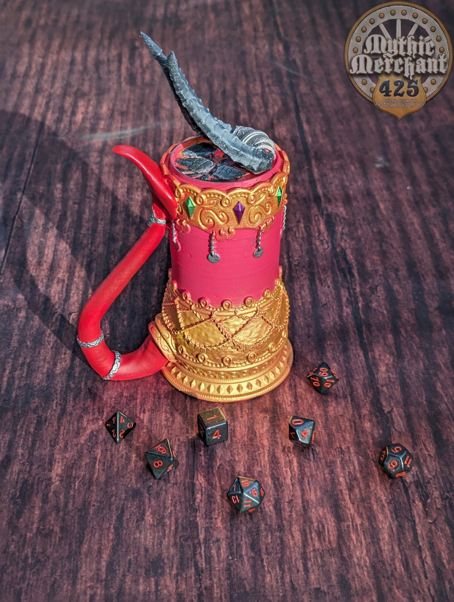 Demon-Blooded Tiefling 3D Printed Mythic Mug Stein