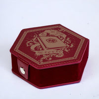 Hexagonal Faux Leather Dice Vault