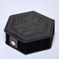 Hexagonal Faux Leather Dice Vault