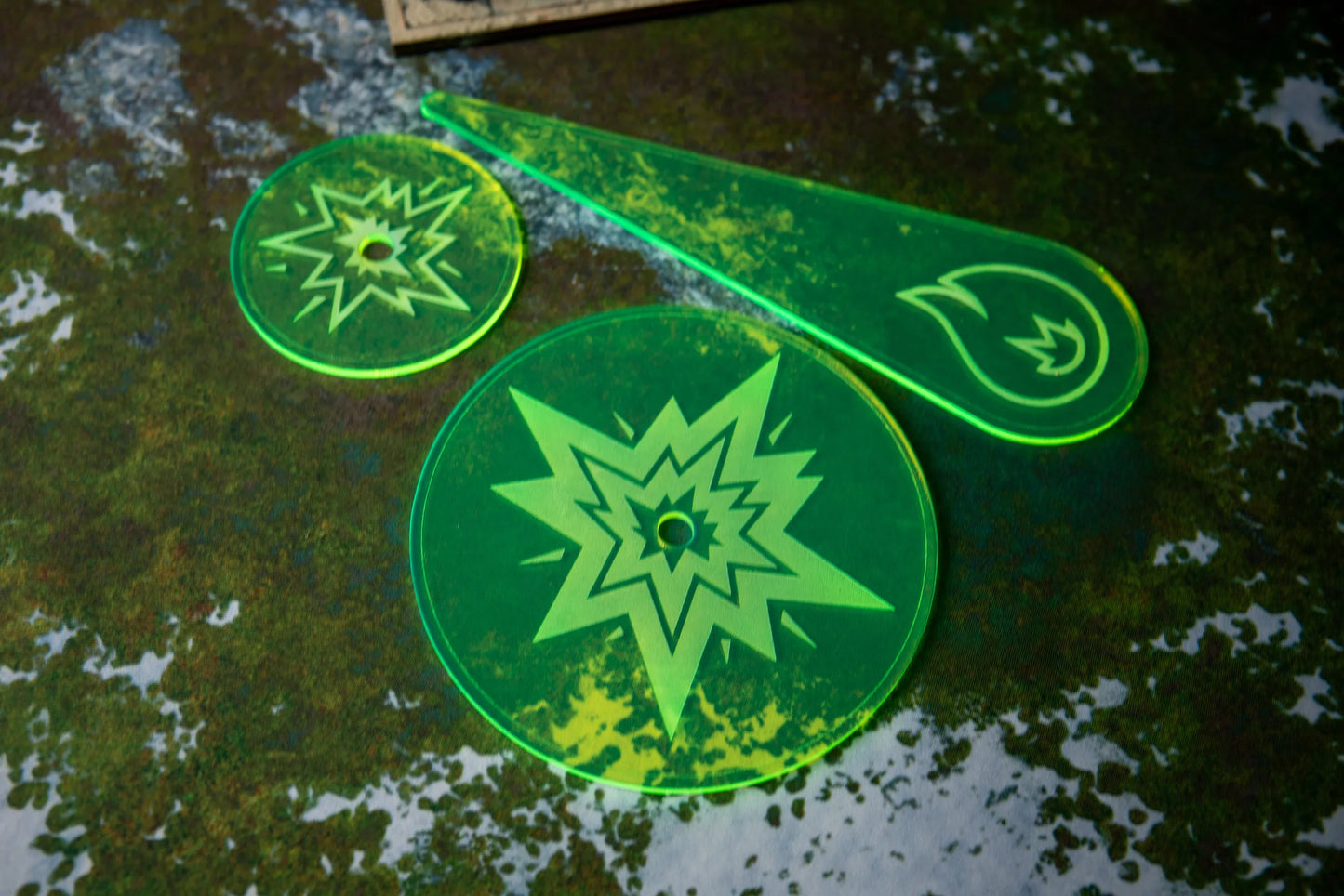 Acrylic Blast Template Set for Warhammer: The Old World – Artillery & Magic Templates
