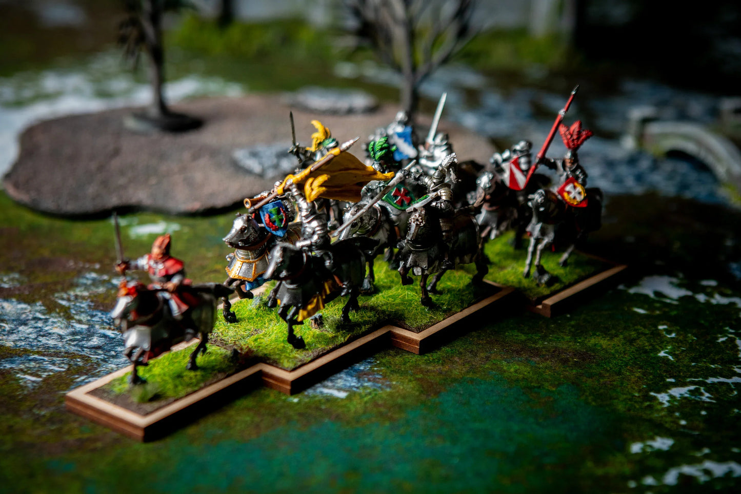 Pre-Magnetized Lance Movement Tray - Warhammer The Old World Cavalry Tray