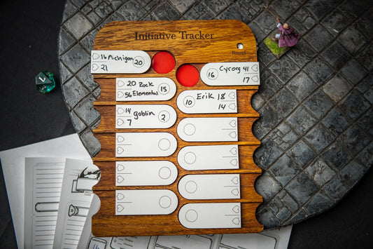 Initiative Tracker - Premium Oak & Acrylic Combat Tracker for TTRPGs