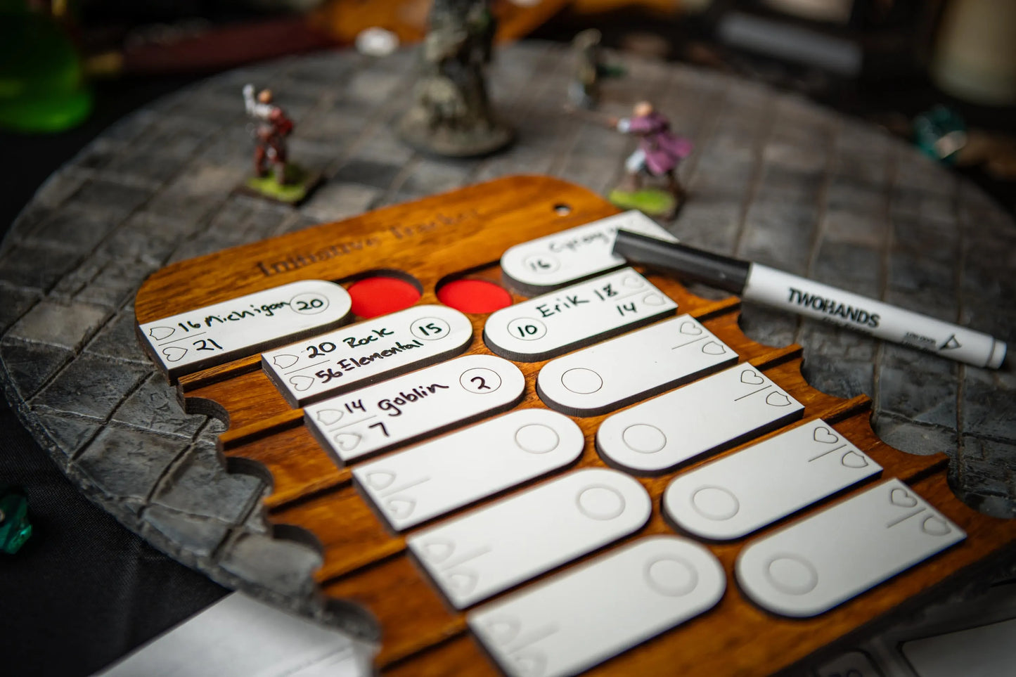Initiative Tracker - Premium Oak & Acrylic Combat Tracker for TTRPGs